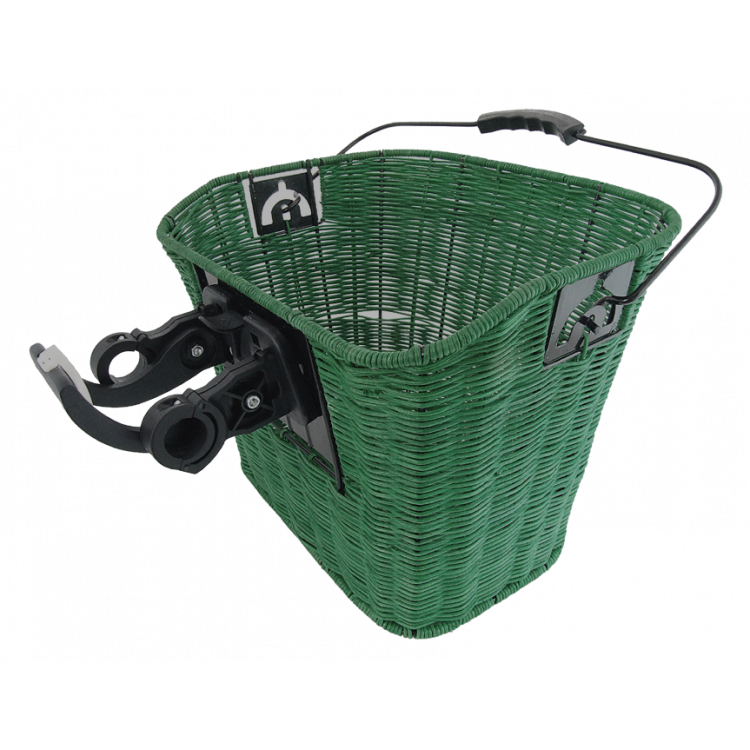 Prútený košík na riadidlá CLIP CMR-BC195R zelený